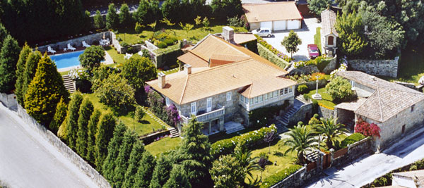 Vista aérea del Pazo Sineiro